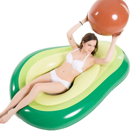 풍선 풀 플로트 아보카도 디자인 물 대형 블로우 업 여름 해변 플로티 파티 장난감 라운지 뗏목 Bl20142와 수영장 거대한 플로트